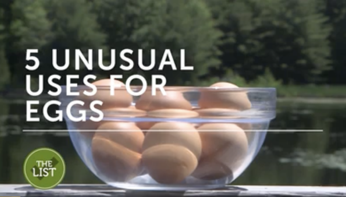 Eggs in a bowl full of water.